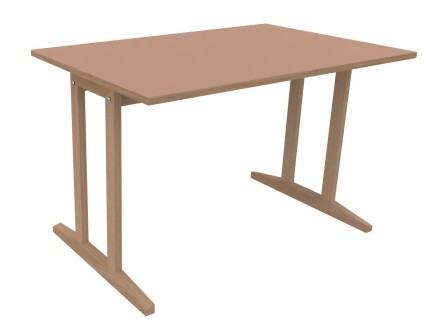 Table Soline piètement à dégagement latéral - 120x80 cm